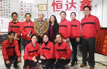 【恒达鑫钛钢首饰代工】台湾客户欧阳先生来厂考察