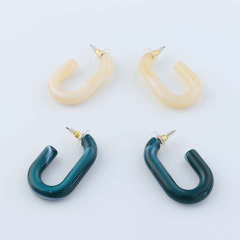 不锈钢不变色耳环立体U型耳环