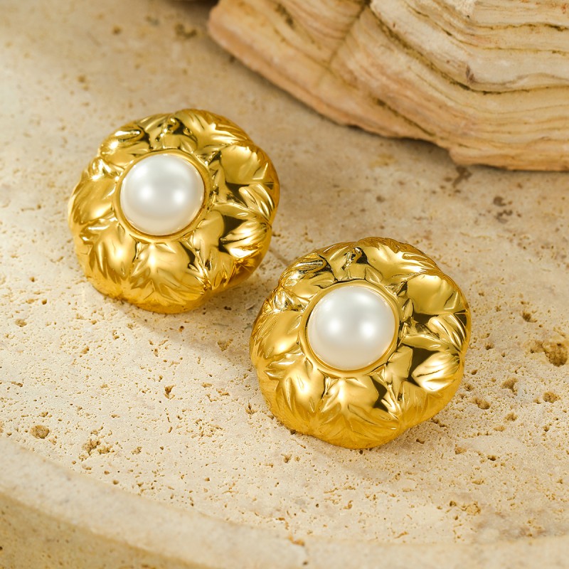 INS耳环PVD镀18K金耳环饰品代工厂