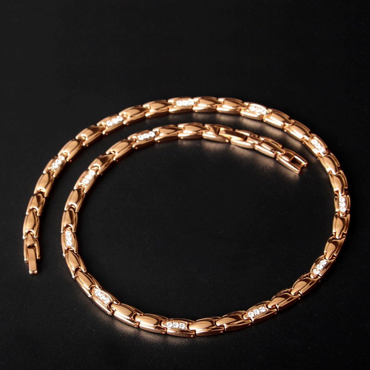 手工不锈钢链条磁性项链饰品