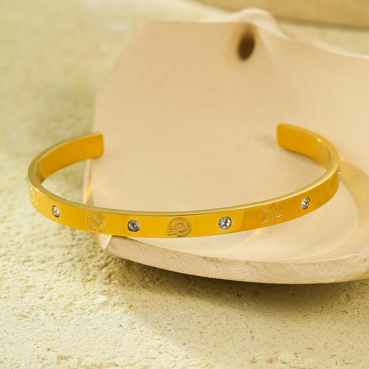 海洋系列不锈钢开口手镯首饰代工