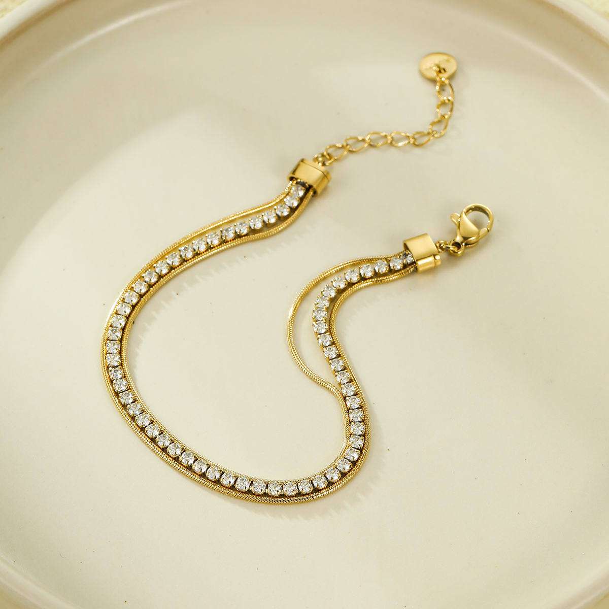 圆蛇链网球钻链手链首饰定制