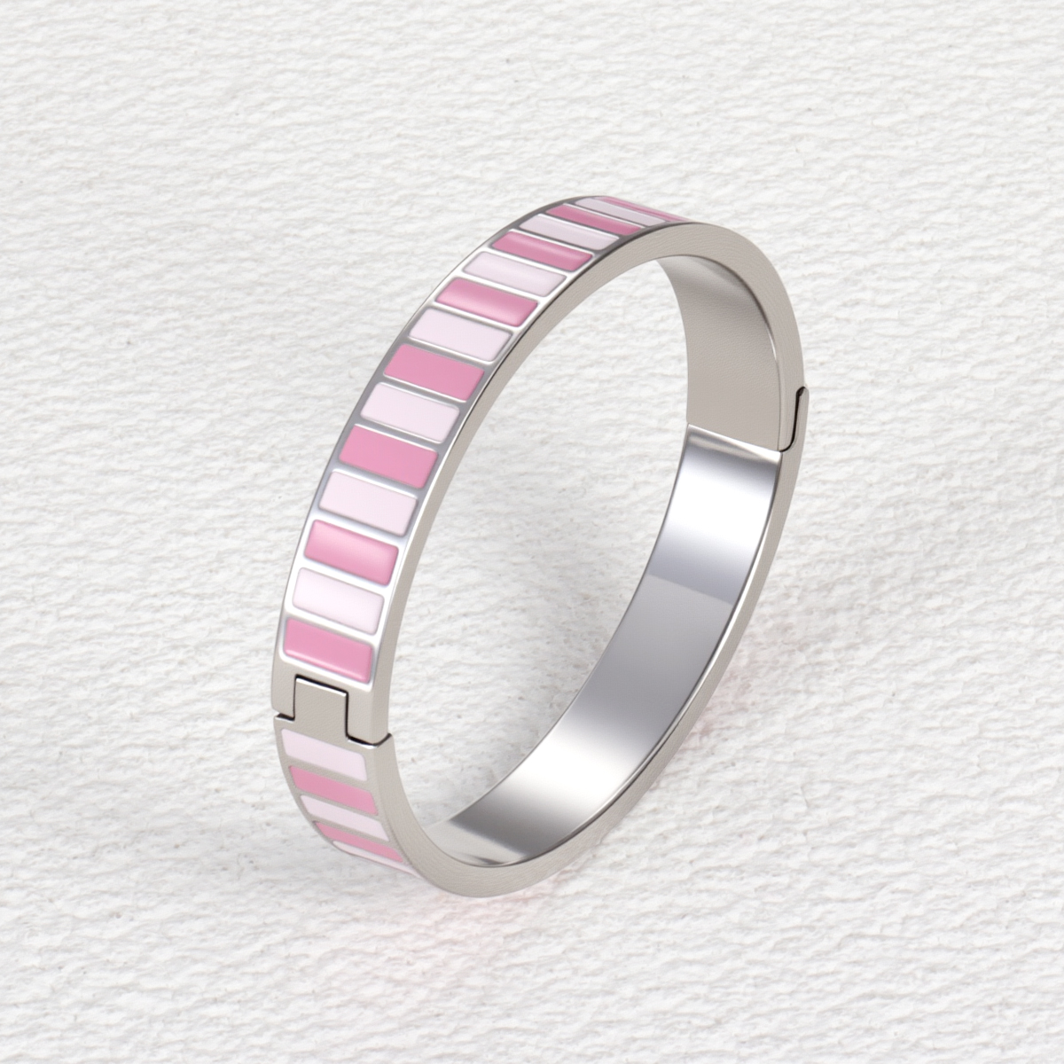 高品质时尚彩绘钛钢开口手镯