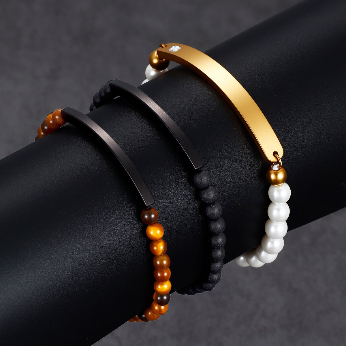 可调节不空白雕刻男女通用手链