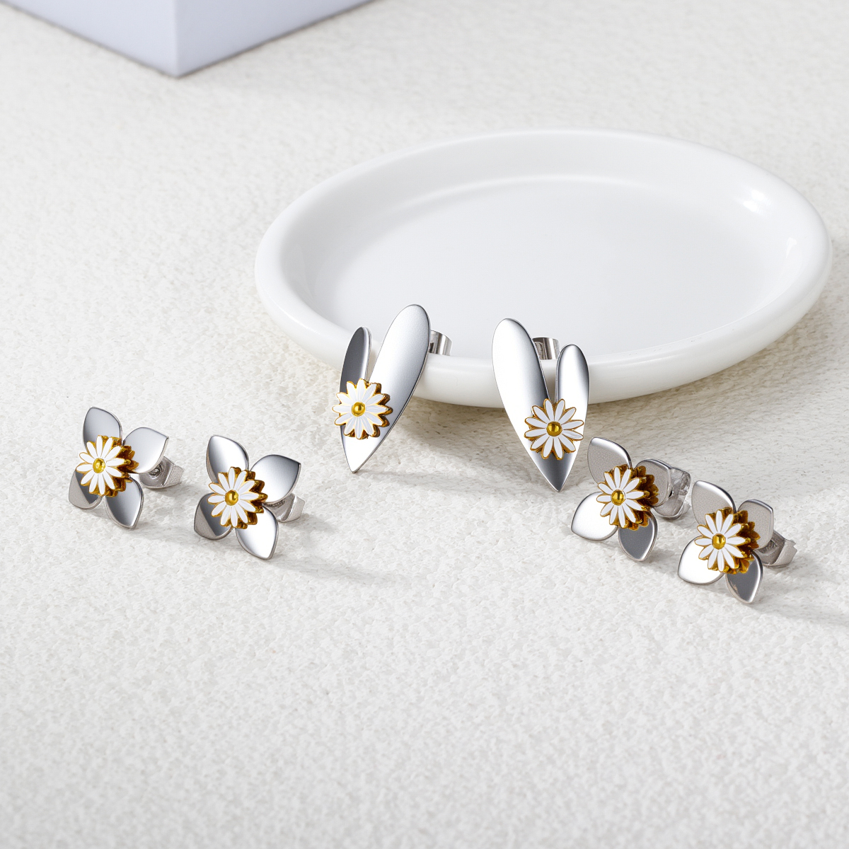 欧美高端奢华个性花朵跨境热销时尚耳钉