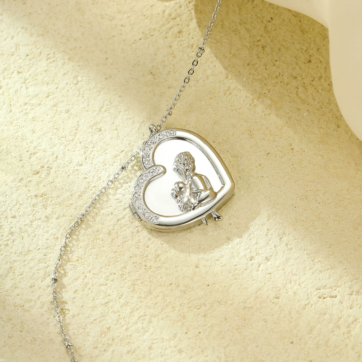 高品质心形母亲节父亲节吊坠